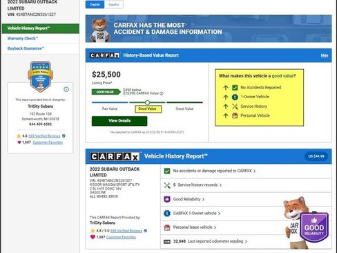 Used 2022 Subaru Outback Limited image 11