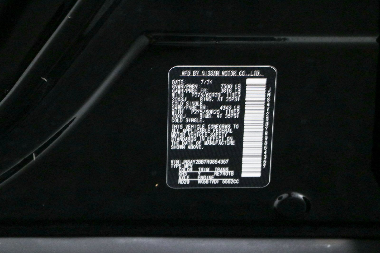 Used 2024 Nissan Armada SL w/ Midnight Edition Package AWD/4WD image 36