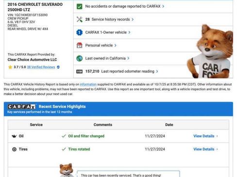 Used 2016 Chevrolet Silverado 2500 LTZ w/ Duramax Plus Package image 12