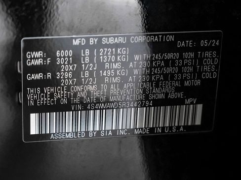 Used 2024 Subaru Ascent Touring w/ Popular Package #2 AWD/4WD image 58