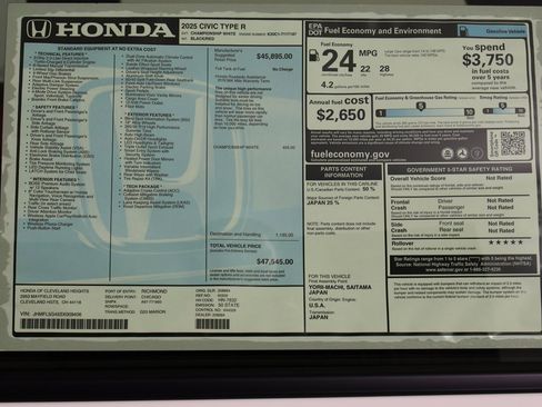 New 2025 Honda Civic Type R image 24