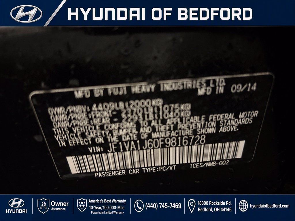 Used 2015 Subaru WRX Limited AWD/4WD image 15