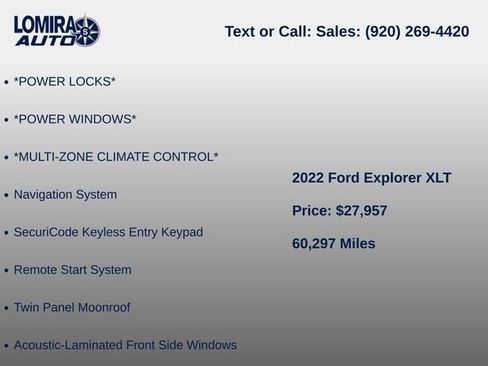 Used 2022 Ford Explorer XLT w/ XLT Sport Appearance Package AWD/4WD image 8