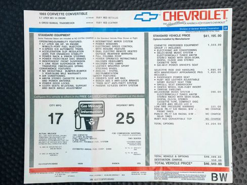 Used 1993 Chevrolet Corvette Convertible RWD image 21