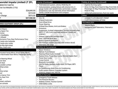 Used 2016 Chevrolet Impala LT image 3