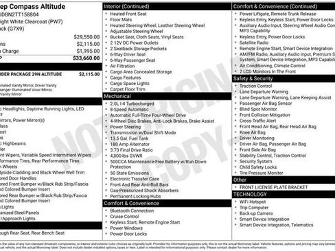 Used 2026 Jeep Compass Latitude AWD/4WD image 3