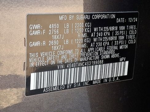 Certified 2025 Subaru Outback Limited image 32