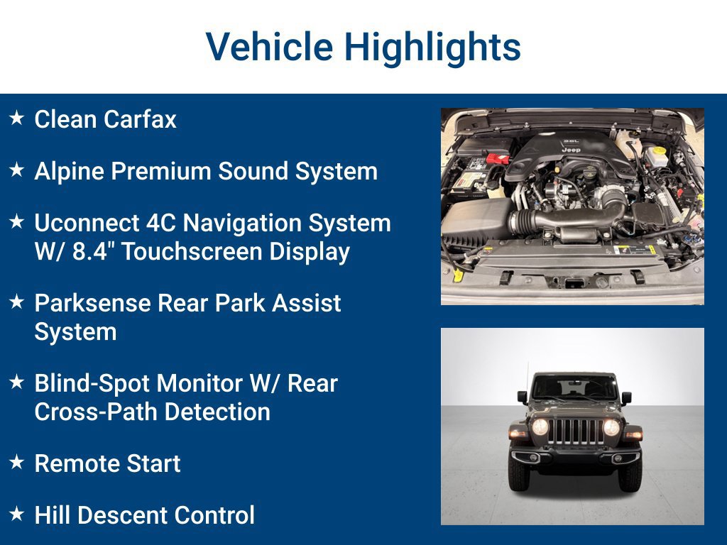 Used 2021 Jeep Wrangler Unlimited Sahara w/ Uconnect 4C Nav & Sound Group AWD/4WD image 3