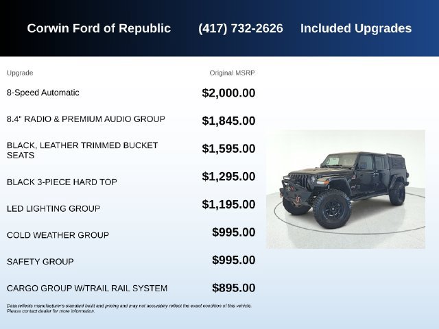 Used 2020 Jeep Gladiator Rubicon AWD/4WD image 5