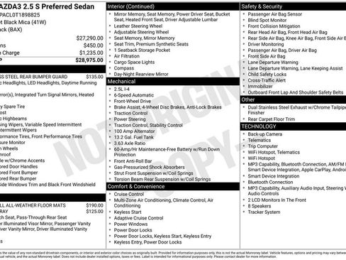 New 2026 MAZDA MAZDA3 2.5 S Sedan w/ Preferred Pkg FWD image 6