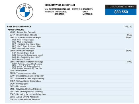 Used 2025 BMW X6 xDrive40i AWD/4WD image 83