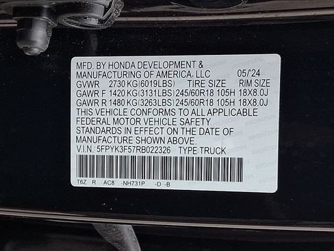 Used 2024 Honda Ridgeline RTL image 31