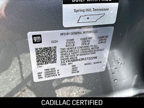 Certified 2024 Cadillac XT5 Luxury w/ LPO, Floor Liner Package AWD/4WD image 32