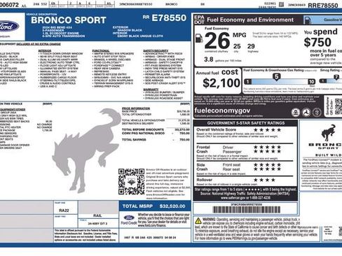 Used 2024 Ford Bronco Sport Big Bend w/ Convenience Package AWD/4WD image 13