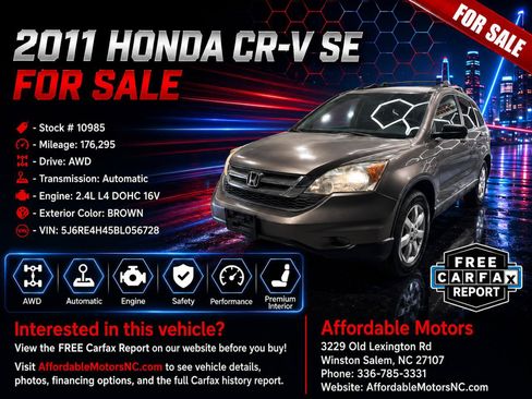 Used 2011 Honda CR-V SE image 1