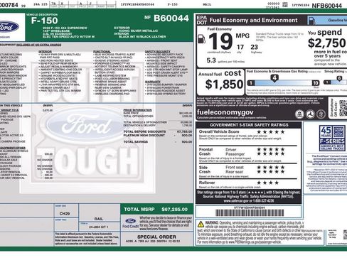 Used 2022 Ford F150 Platinum w/ Equipment Group 701A High AWD/4WD image 6