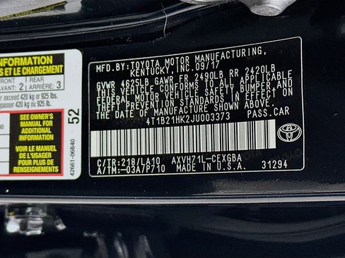 Used 2018 Toyota Camry XLE w/ Audio Package image 12