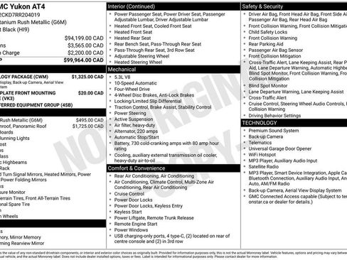 Used 2024 GMC Yukon AT4 w/ Technology Package AWD/4WD image 37