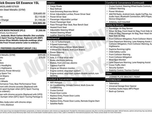 Used 2021 Buick Encore GX Essence w/ Experience Buick Package image 3