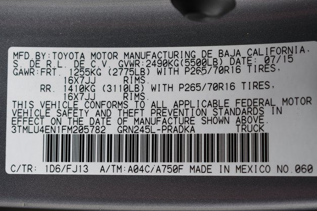Used 2015 Toyota Tacoma 4x4 Double Cab w/ TRD Off-Road Package image 33