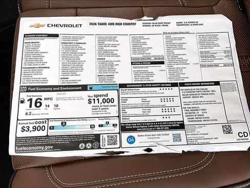 New 2026 Chevrolet Tahoe High Country image 14