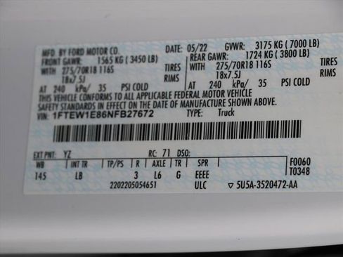 Used 2022 Ford F150 Tremor w/ Equipment Group 401A Mid image 31