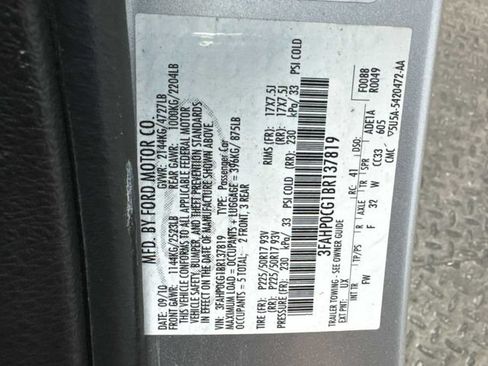 Used 2011 Ford Fusion SEL w/ 302A Rapid Spec Order Code AWD/4WD image 30