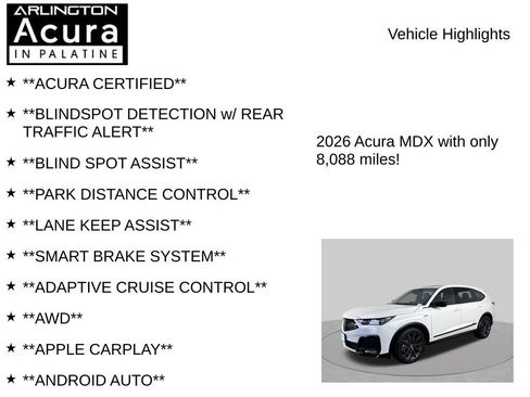 Certified 2026 Acura MDX A-Spec AWD/4WD image 7