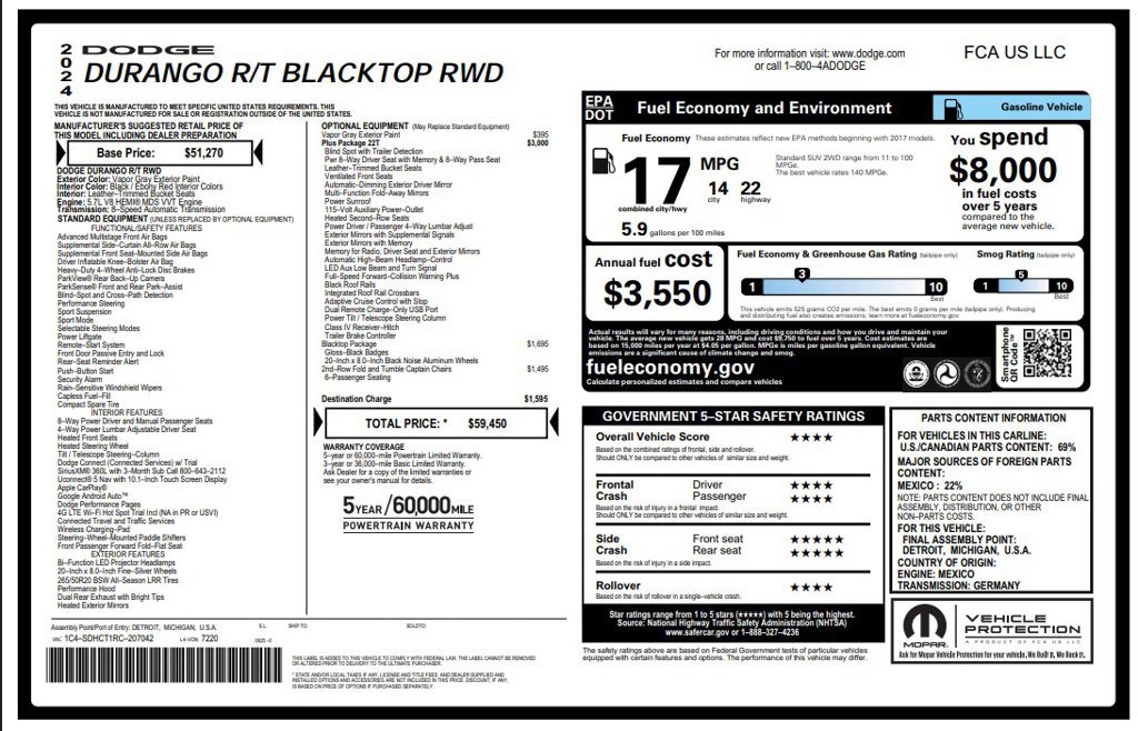Used 2024 Dodge Durango R/T RWD image 3