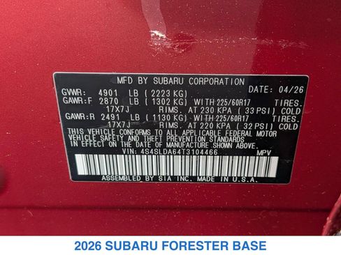 New 2026 Subaru Forester AWD/4WD image 29