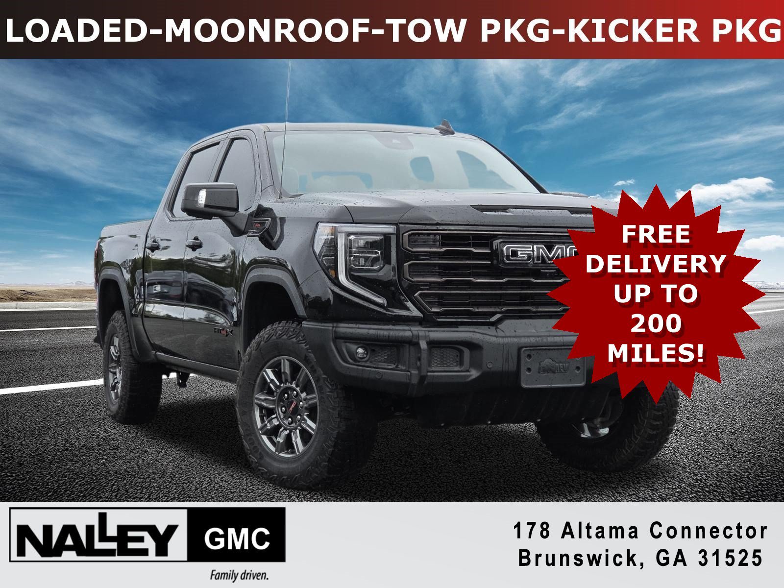 New 2026 GMC Sierra 1500 AT4X w/ LPO, Black Badging Package AWD/4WD 360° Tour