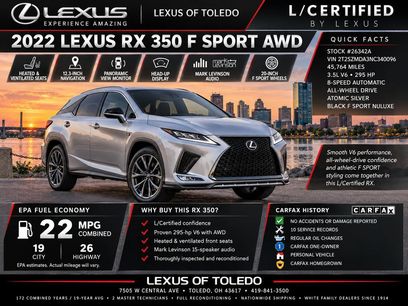 Used 2022 Lexus RX 350 F Sport w/ Accessory Package