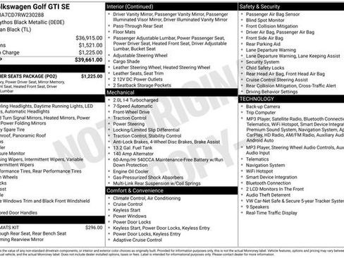 Used 2024 Volkswagen GTI SE w/ SE Leather Seats Package FWD image 9