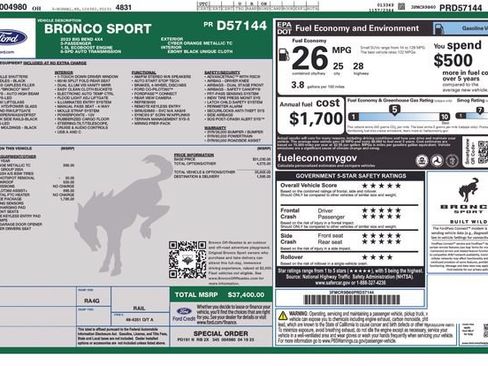 Certified 2023 Ford Bronco Sport Big Bend w/ Convenience Package AWD/4WD image 5