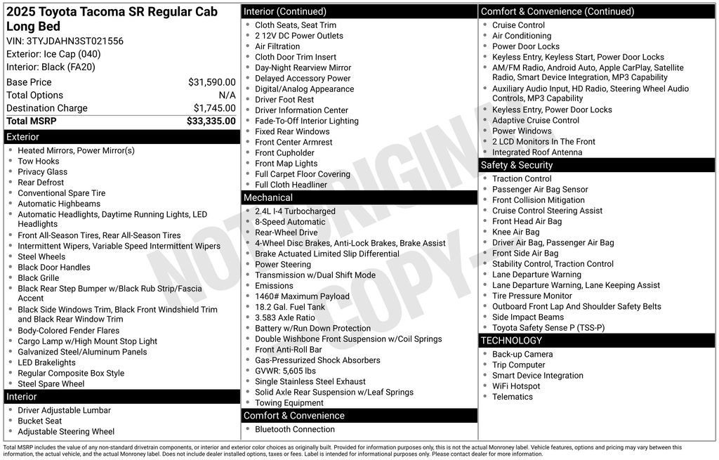 Used 2025 Toyota Tacoma SR RWD image 38