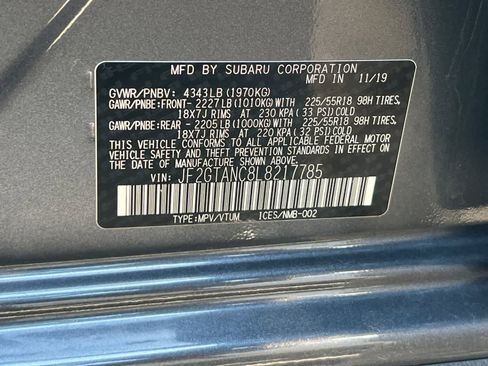 Used 2020 Subaru Crosstrek 2.0i Limited w/ Moonroof Package w/Navigation AWD/4WD image 38