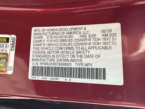 New 2026 Honda Odyssey EX-L image 19