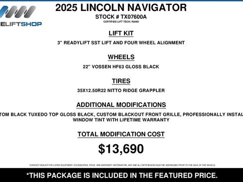 Used 2025 Lincoln Navigator Black Label AWD/4WD image 2