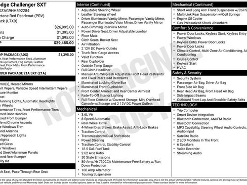 Used 2017 Dodge Challenger SXT w/ Blacktop Package RWD image 1
