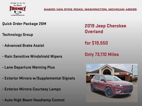 Used 2019 Jeep Cherokee Overland w/ Technology Group image 5
