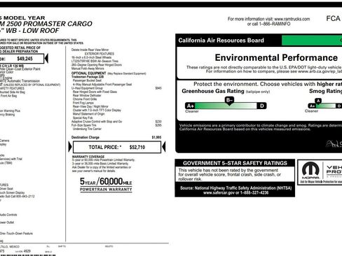 Used 2025 RAM ProMaster 2500 w/ U-Haul Equipment Group FWD image 5