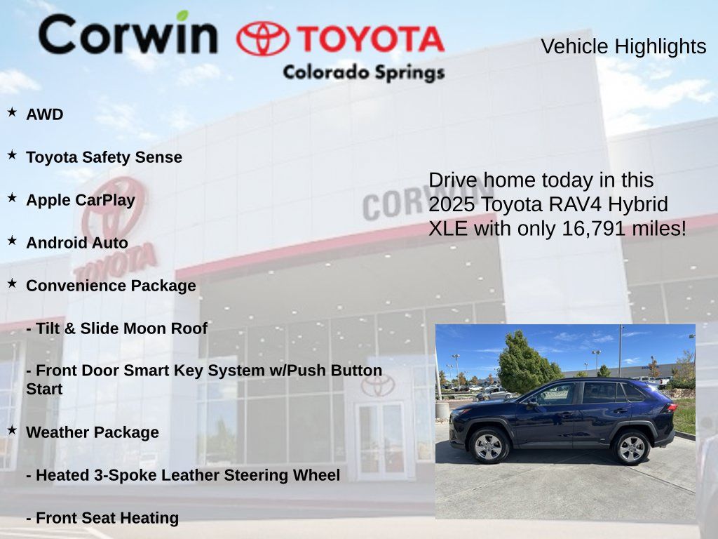 Used 2025 Toyota RAV4 XLE w/ Convenience Package AWD/4WD image 7