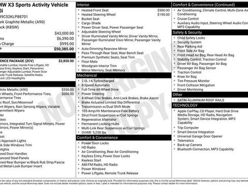 Used 2019 BMW X3 xDrive30i w/ Convenience Package image 10