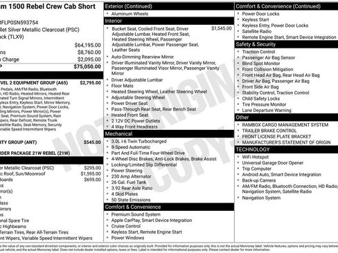 Used 2025 RAM 1500 Rebel w/ Rebel Level 2 Equipment Group image 2