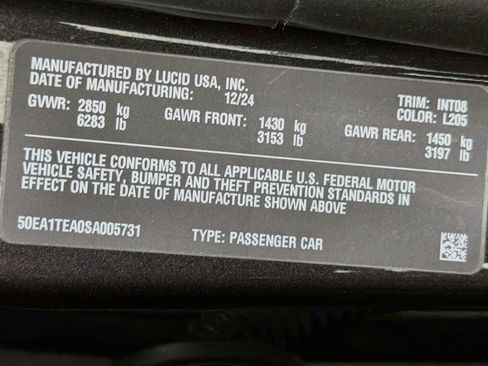 Used 2025 Lucid Air Touring AWD/4WD image 24