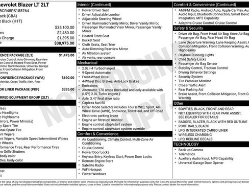 Used 2023 Chevrolet Blazer LT w/ Convenience Package image 11