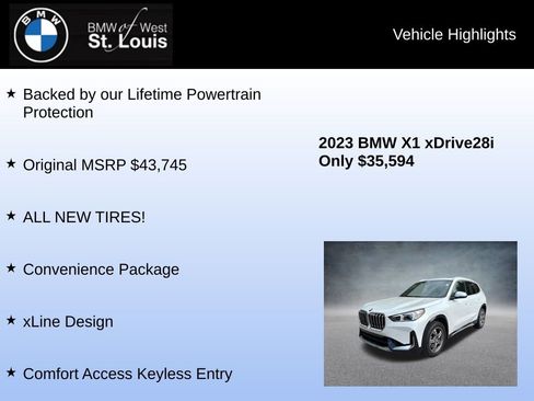 Used 2023 BMW X1 xDrive28i w/ Convenience Package AWD/4WD image 7