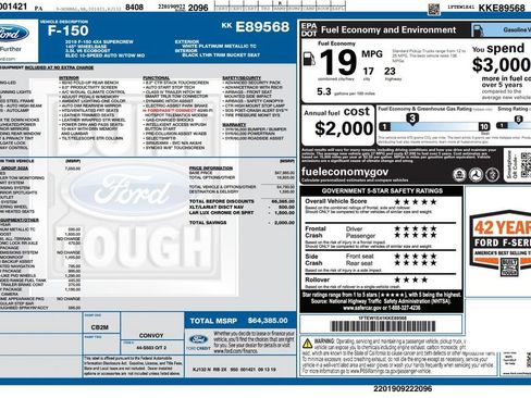 Used 2019 Ford F150 Lariat w/ Equipment Group 502A Luxury AWD/4WD image 6