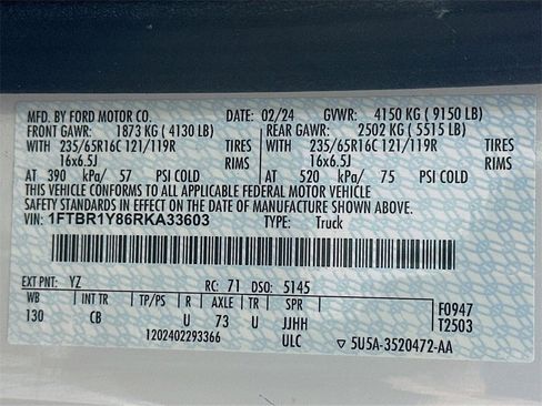 Used 2024 Ford Transit 250 Low Roof w/ Exterior Upgrade Package image 22