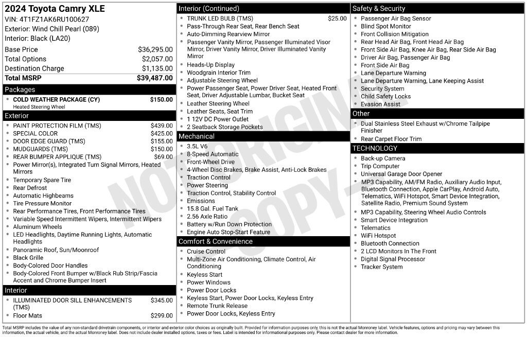 Certified 2024 Toyota Camry XLE w/ Cold Weather Package FWD image 23